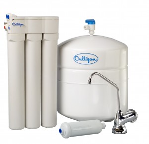 Culligan Osmosis Water purification system and sink faucet.