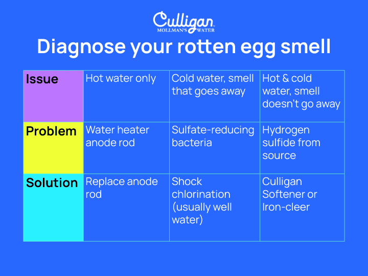 diagnose sulfur smell