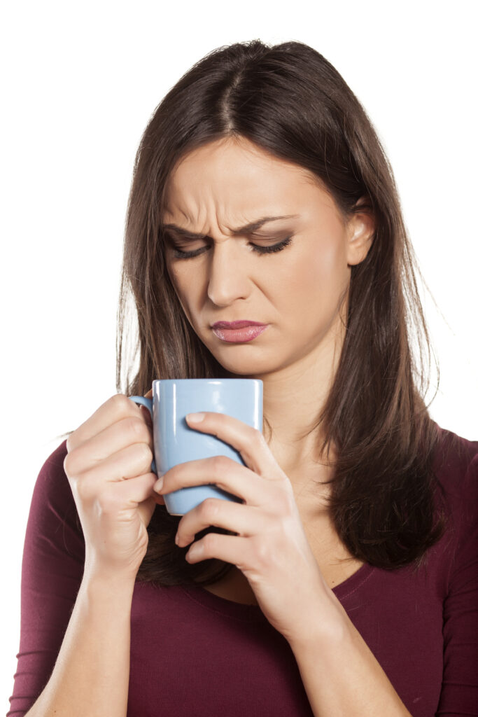 woman looking at bad water