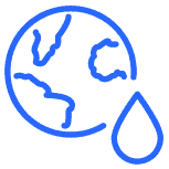 Earth and water droplet icon