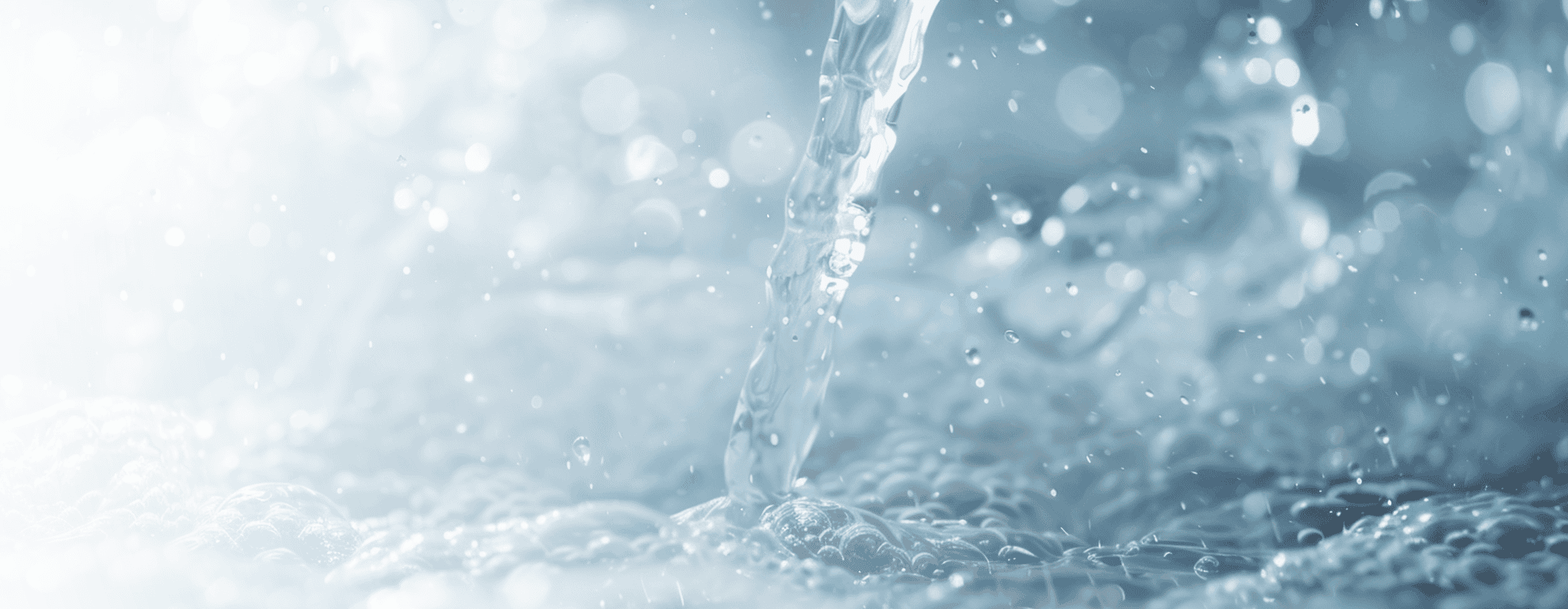 water splashing in UV light